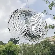 Unique and Magical Metal Windmill, 3D Rotating Sculptures Move with The Wind, Lawn Wind Spinners Solar Wind Spinner Catcher for Patio Lawn & Garden