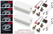 EMG 81-7 + 60-7 WHITE 7 STRING SOAPBAR ACTIVE GUITAR PICKUP SET (4 STRING SETS )