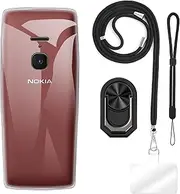 TPU Phone Case Combo with Wrist Strap, Lanyard, Ring Holder Compatible with Nokia 8210 4G, Shockproof Slim Cover, Hands-Free, Adjustable, Durable