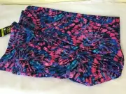 NWT Athletic Works Active Leggings Tie Dye Navy Blue Girls DriWorks Breathable