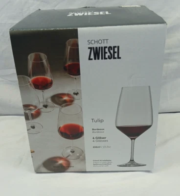 NEW Schott Zwiesel 4-pack Set Crystal Pure Tulip Wine Glass 22oz Germany
