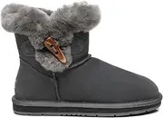 [UGG AUSTRALIAN SHEPHERD] AS Ugg Boots Australian Sheepskin Women Mini Ankle Boots Water- Resistant Tiara
