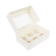 Cupcake Box 6 Holes Window Cake Party Favour 100 Boxes