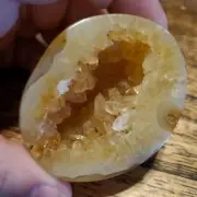 Carnelian Agate Druzy Geode Specimen 2.4in x 1.9in x 1.28in, 114g