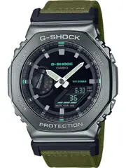 Casio G-Shock GM-2100CB-3AER Black Dial Green Fabric Mens Watch