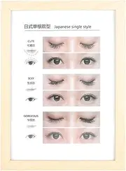 Eyelash Style Salon Poster Eyelash Technician Forms Women Painting Decor Lash Extension Guide for Lahses Fake Beauty Makeup, single eyelash