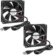 DIANN 2pcs 9225 Mini Fan 5V 92x92x25mm Brushless Computer CPU Heat Sink Cooling Cooler Fan 92mm x 25mm USB Fan for DIY PC Case Fan