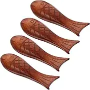 NAMOARLY 4Pcs Wooden Chopsticks Rack Natural Chopsticks Holders for Elegant Dining Easy to Clean Space Saving