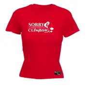 Rock Climbing Aa Sorry If I Looked Interested Thinking About Climbing - Funny Novelty Womens T-Shirt T Shirt Tshirt