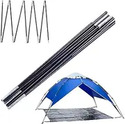 Humkopnl Tent Replacement Poles | Adjustable Steel Rods for Tarp,Portable Lightweight Repair Flexible Gear for Outdoor Activities Beach Backpacking Camping
