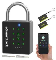 eLinkSmart Heavy Duty Smart Padlock with Key, Pad Lock with Code Keypad, Weat...
