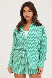 Stripe Mini Shorts High Rise - Size 6, Women's Shorts