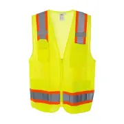 Cordova VS286-2XL Type R, Class II, Lime Surveyors Vest, Solid Front And Mesh...