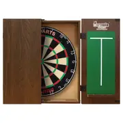 TEX PRO Dart Board Set WALNUT Cabinet and Darts
