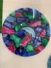 24" Mixed Agate Stone Round Sofa Center Table Patio Home Interior Decor