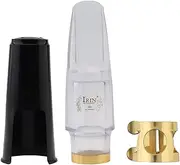 OriGlam Transparent Alto Sax Saxophone Mouthpiece Kit, Transparent Sax Mouthpiece Kit Set with Ligature and Mouthpiece Plastic Cap for Mouthpiece Accessories