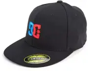 DC Shoes Double That Black Blue Red 210 Flexfit Pro-formance Ball Hat New NWT