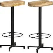 Bar Stools 2 pcs 76 cm Solid Mango Wood Bar Chair