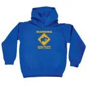 Funny Kids Childrens Hoodie Hoody - Warning Drop Bears Australia