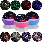 Xmas Kids Lamp Moon Star Sky Projector Rotating Cosmos Constellation Night Light