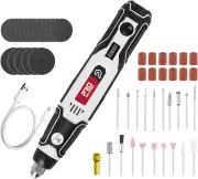 Mini Cordless Rotary Tool, 3.7V USB Grinder with 3 Variable Speeds and 50Pcs Acc