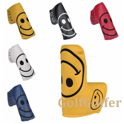 Soft Leather Golf Club Blade Putter Head Cover with Magnetic Closure