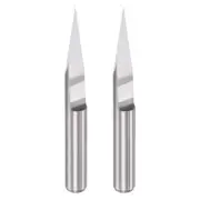 1/8" Shank 0.1mm Tip 20 Degree Solid Carbide Wood Engraving CNC Router Bit 2pcs