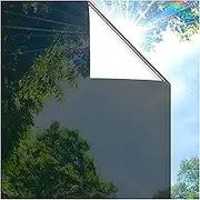 One Way Privacy Window Film, Sun Blocking Reflective Window Film See Out Not in, Heat Control Window Tint for Home, Anti UV Static Cling for Windows Office Door (Black, 17.7 x 78.7 inches)