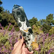 Ocean Jasper Tower Old Stock Seventh Vein Kambaby RARE Orbicular Druzy Display