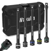 1/2" Drive Torque Limiting Extension Bar Set, 5-Piece Impact Extension Torque...