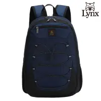 在飛比找momo購物網優惠-【Lynx】美國山貓旅行休閒多隔層機能後背包布包(深藍色)