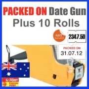 PACKED ON PACKING PACK PRICE PRICING DATE GUN LABELLER + 10 ROLLS LABEL PKD-10