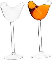 2pcs Bird Shape Wine Glasses Cocktail Glasses Set for Wedding Birthday Party