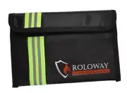 Roloway Small Fire Book Bag 5" x 8" Non Itchy Money Bag Neon/Silver Reflective