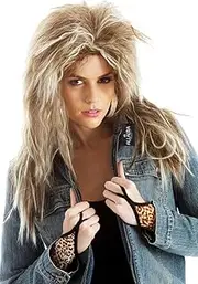 ALLAURA 80's Rock Diva Tina Turner Costume Wig