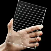 Maitys Lash Tile Glass Pallet Eyelash Crystal Pallet Bigger Size Extension Tile False Lash Tray Strip Adhesive Glue Holder for Eyelash Extensions(5.9 x 3.94 x 0.31 Inch,Transparent)
