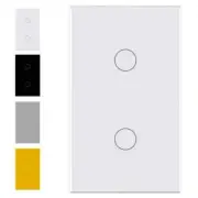 Smart Light Touch Switch, 2 Gang | Dual Mode Neutral + BT | WiFi Tuya Smart Life