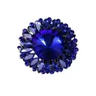 Brooch Pin Temperament Dress Up Flower-shaped Round Brooch Pin Fine Workman Blue