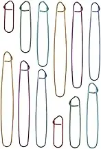 WEKAMOS 12pcs Crochet Holders Safety Pins for Knitting Notions Yarn Markers Easy to Use for Beginners Experienced Knitters Secure Fastening for All Projects