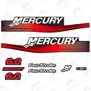 Mercury 6hp 4 stroke outboard decals/sticker kit RED