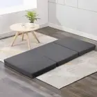 Foldable Mattress Folding Foam Bed Single Grey