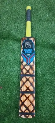 ACMS BLACK BEAR BLUE KASHMIR WILLOW 35"BURN SKOOP DOUBLE BLADE CRICKET BAT
