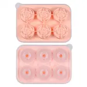 Food-grade Ice Mold Food-grade Silicond Rose Ice Tray 6 Compartment Ice Ball Mold for Drinks Chocolate Candy Whisky for Milk