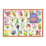 "台灣總代理" EEBOO 拼圖 –FLOWER ALPHABET 100PC PUZZLE 花卉字母 (100片)