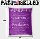 Blankiebkiss Grandma Throw Blanket 50” x 60” Grandma Gifts Purple