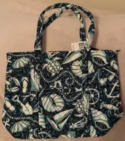 Vera Bradley Vera Tote large size Shore Enough NWT Blue Turtle Beach Lighthouse
