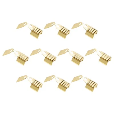 Fold Over Crimp Cord Ends, 4mm End Cap Clasps for DIY (500Pcs, Gold Tone)