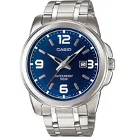 在飛比找momo購物網優惠-【CASIO】專業時尚紳士腕錶-藍面(MTP-1314D-2