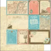 Graphic 45 Come away with me Globetrotter double sided 6 sheets