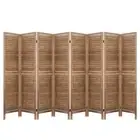 Artiss 8 Panel Room Divider Screen Partition Privacy Louver Wood Wall Stand Oak